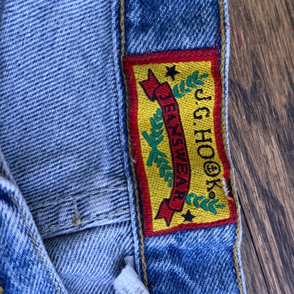 Vintage 90s High Waisted Denim Shorts SZ 16 - Picture 4 of 6